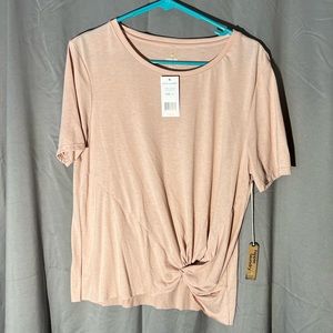 Hippie Laundry Side Knot Blush Pink T-shirt size Large
